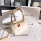 CAEISL/KCIEL women's bag cherry portable small square bag women's 2022 new trend plush bag autumn and winter plush bag