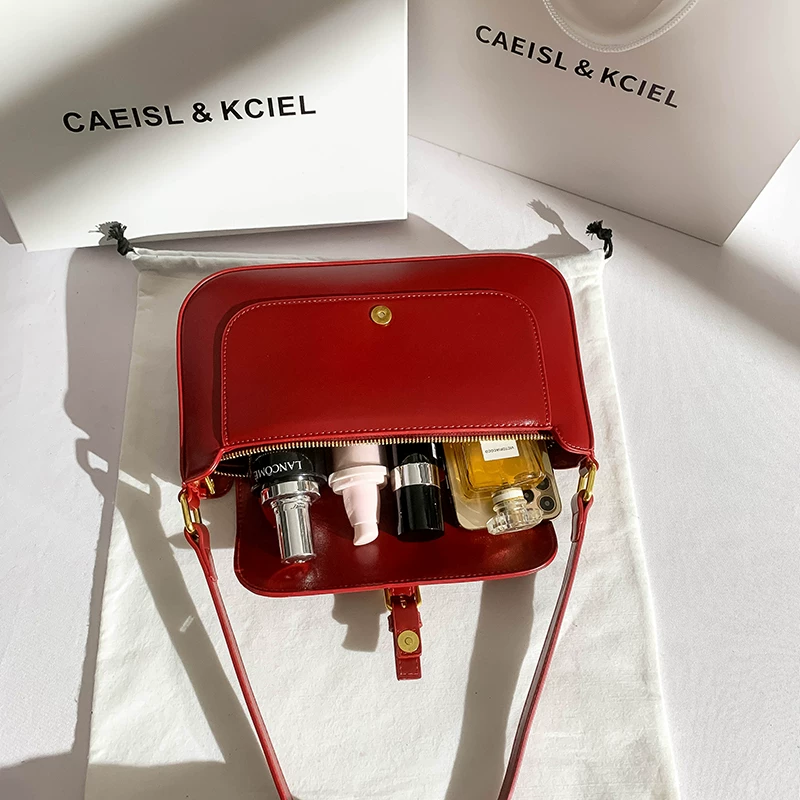 CAEISL&KCIEL Сумка через плечо, красная подмышечная сумка для невесты, премиум-класс