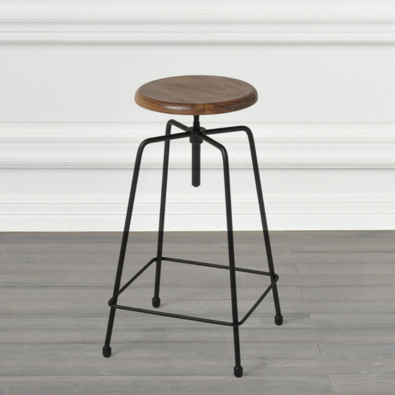 Nordic household iron bar stool rotating lift bar stool bar round stool high stool front desk chair net red chair