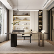 Modern simple desk and chair combination light luxury high-end home desk acrylic horizontal hall whole house furniture customization