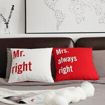 Batha Li Bed Pillow Sofa cushion Big red letter redacted