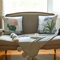 Flowers and birds retro-cushion sofa backward pillow-American rural pillow-pillow Mediterranean Nordic pastoral style