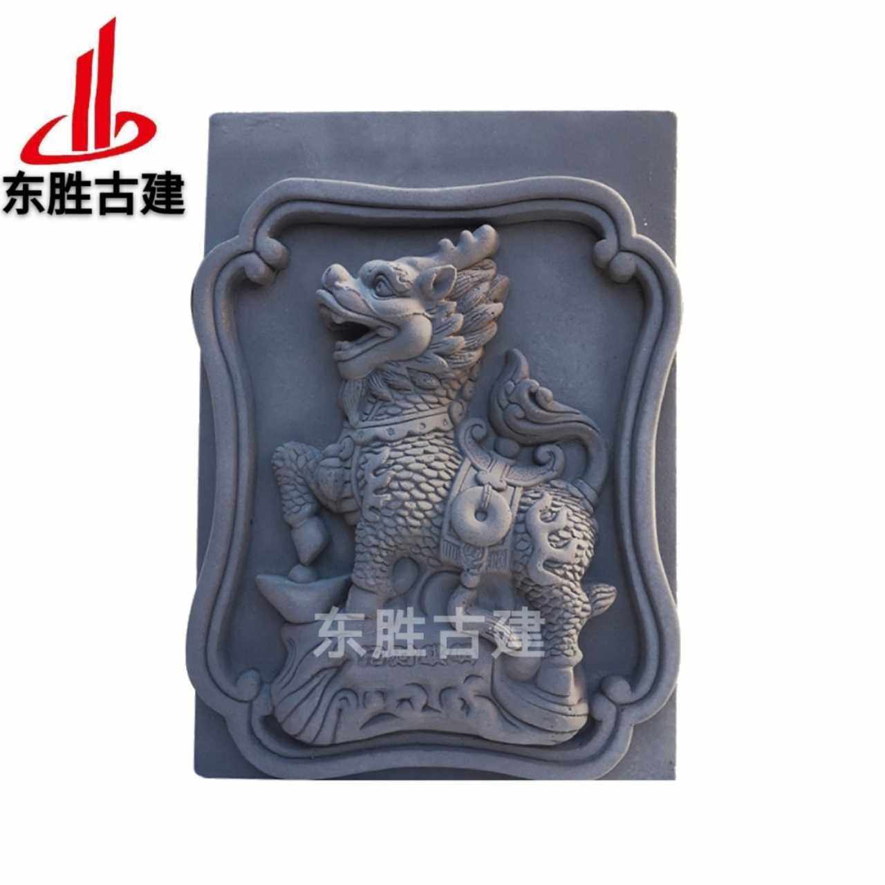Bestselling Products Ancient Built Green Brick Snatch Brick Carving Nafu Kirin Imitation Ancient Courtyard Door Head Emblems Horse Head Wall Decoration