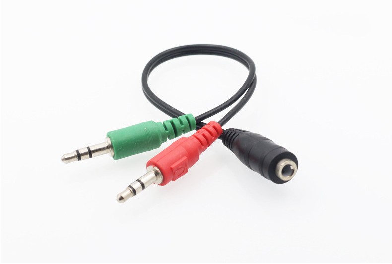 Máy tính tai nghe âm thanh kết nối bộ chuyển đổi điện thoại tai nghe microphone kết hợp microphone kết hợp cáp âm thanh - USB Aaccessories cáp micro usb