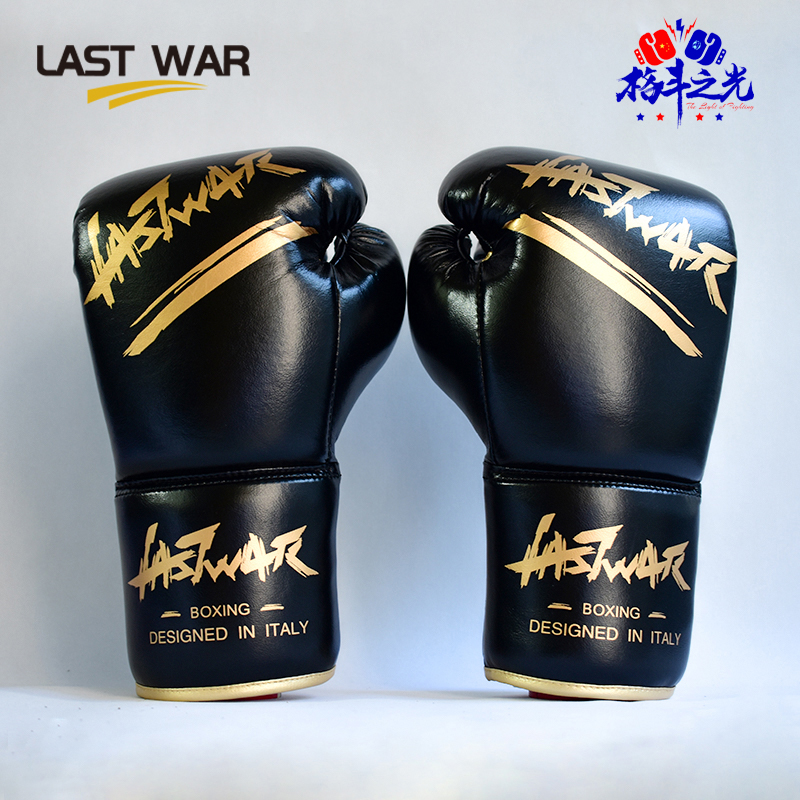 LAST WAR tied rope boxing gloves Muay Thai adult men's lace professional punching Sanda fitness event boxing gloves