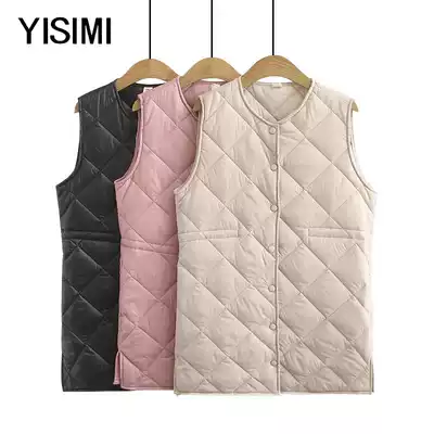 Middle-aged and elderly large size women's 2019 autumn and winter sleeveless down cotton coat vest female fat mother 200 Jin can wear vest