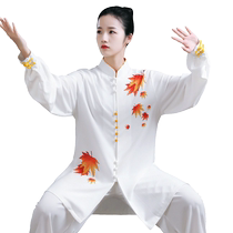 Lean New Tai Chi Suit Women Maple Leaf Printed Taijiquan Taijiquan to serve the mens eight sections of the Jin Martial Arts Performance Costume Fall