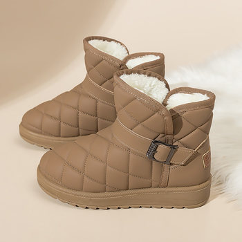 Women's snow boots, winter velvet thickened cotton shoes