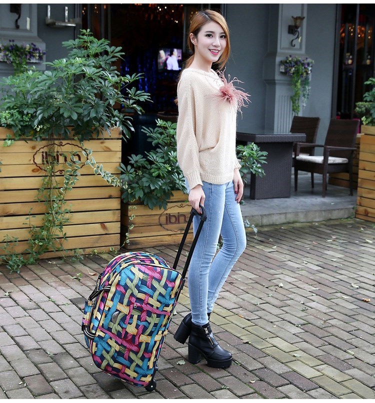 Xe đẩy túi du lịch túi xách nữ túi chống nước túi hành lý nam túi du lịch lên máy bay tải trọng lớn túi du lịch mini