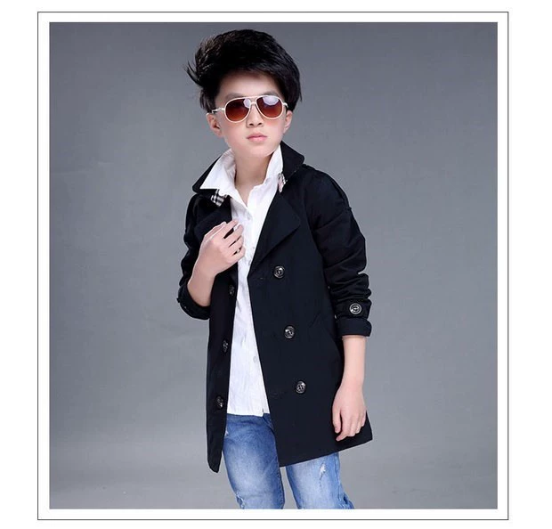 Áo khoác bé trai Hàn Quốc bộ đồ nhỏ mùa xuân áo dài phần áo gió cho bé trai 8-10-12-13-15 tuổi shop quần áo trẻ em