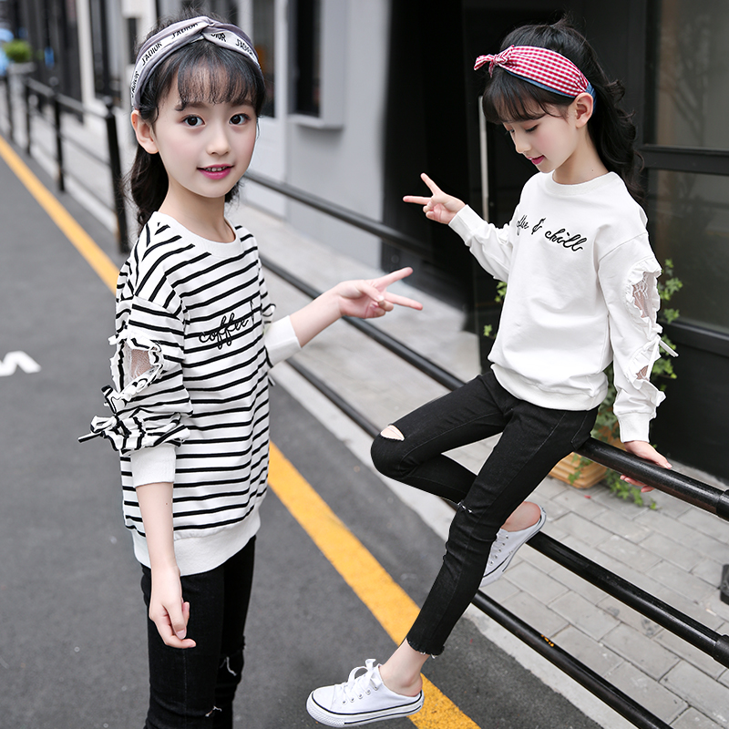 cô gái 6 tuổi ăn mặc 7 mùa thu 8-9 trẻ em dài tay áo T-shirt 10 cô gái 11 hit đáy có kích thước 12 trẻ em học trung học 13 trường tiểu học 14.