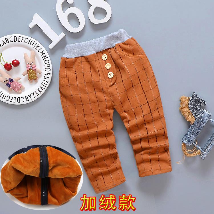 Boy 2 nam kho báu 4 cộng với nhung quần âu 5 ấm 6 mặc bên ngoài quần bé dày lên 1-3 tuổi mùa đông wearth quần nhung mùa đông.