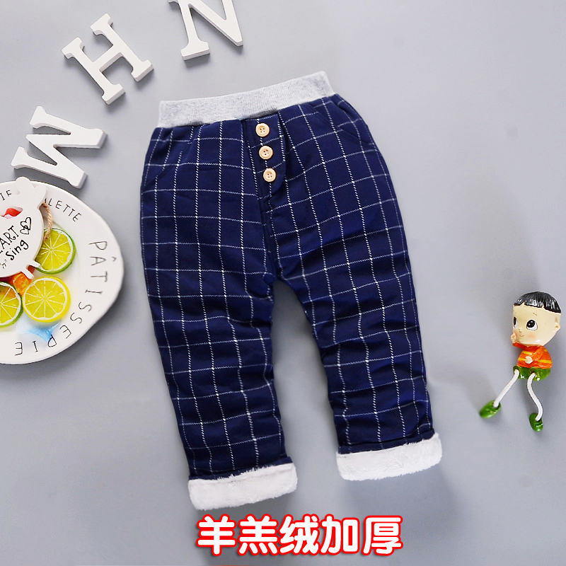 Boy 2 nam kho báu 4 cộng với nhung quần âu 5 ấm 6 mặc bên ngoài quần bé dày lên 1-3 tuổi mùa đông wearth quần nhung mùa đông.