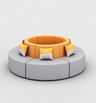 Simple modern creative sofa training institution lobby leisure rest area reception business negotiation combination round shape