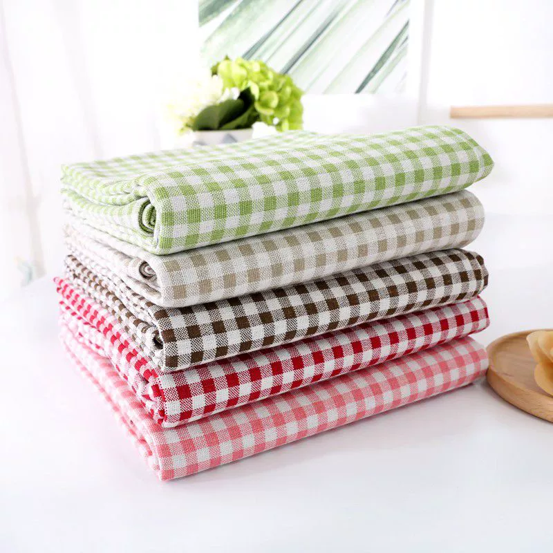 . Khăn trải bàn ca rô lưới màu đỏ lưới màu đỏ kẻ sọc cotton và vải lanh khăn trải bàn cà phê khăn trải bàn sách ảnh Bắc Âu ảnh rõ nét - Khăn trải bàn