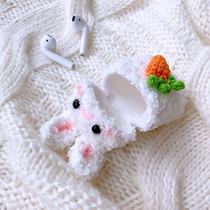 ins creative airpods protective cover plush knitted wool woven airpods2 earphone sleeve rabbit cute soft silicone shell pro3 Protective case Apple wireless Bluetooth ear case 2 generation