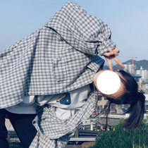 Plaid shirt girls 2021 autumn and winter New coat Korean loose long sleeve long lazy chic style shirt