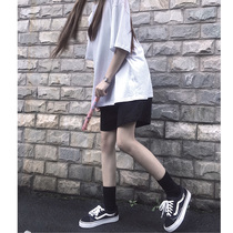 Summer 2021 New loose shorts womens thin pants Korean version of high waist sports pants wide legs casual big size pants women