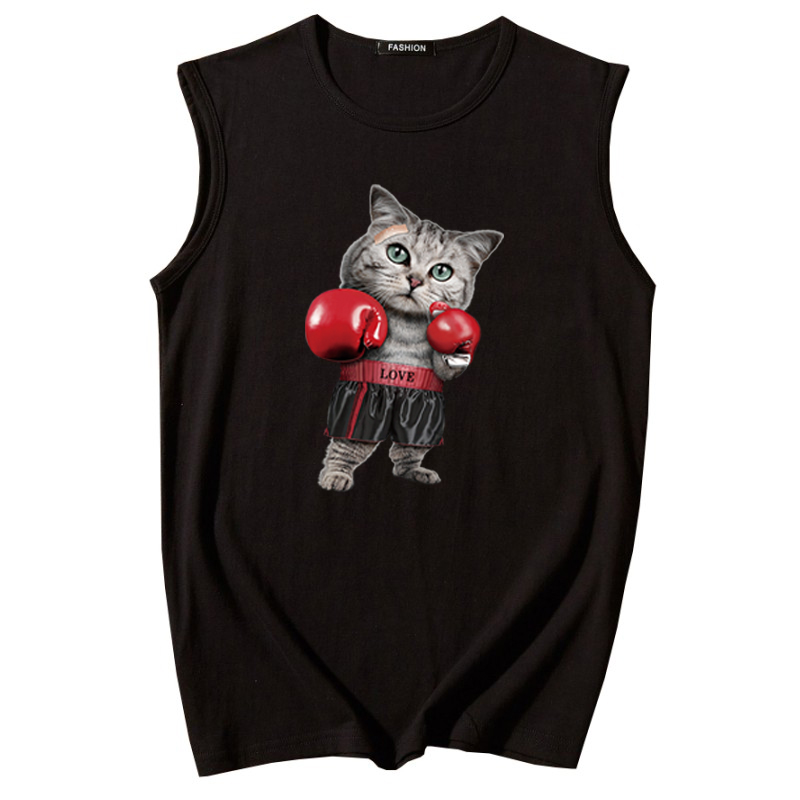 Áo vest thể thao nam Mùa hè Hàn Quốc Áo thun nam thể dục nhanh khô cotton không tay áo bóng rổ lỏng lẻo - Áo vest cotton áo khoác mùa đông nam hàn quốc