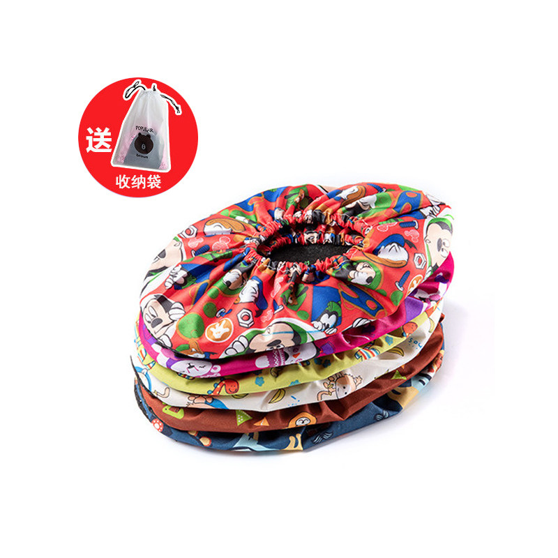 Household non-slip cartoon cloth shoe cover computer room indoor kindergarten students and children can repeatedly wash the color foot cover wear-resistant