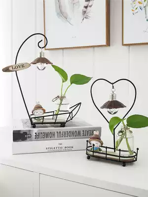 Hydroponic plant Glass Vase decoration creative gift TV cabinet ornaments desk living room cute rabbit ornaments