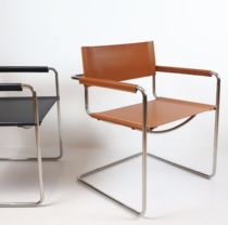 DPstudio Bag House Medieval armchair Chair Stainless Steel Saddle Leather Dining Chair Modern minimalist folk chair