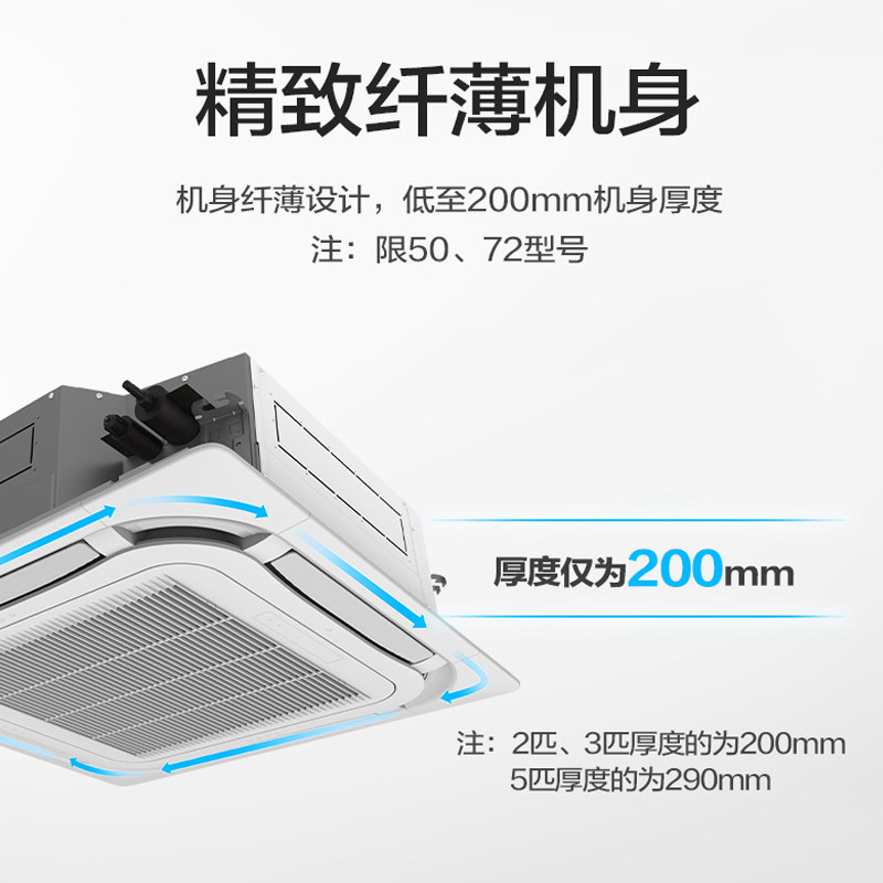 Gree Ceiling Machine 3 Hp/5 Hp P Heating and Cooling Office Commercial Tianjing Machine Ceiling-Mounted Embedded Central Air Conditioning Packaging