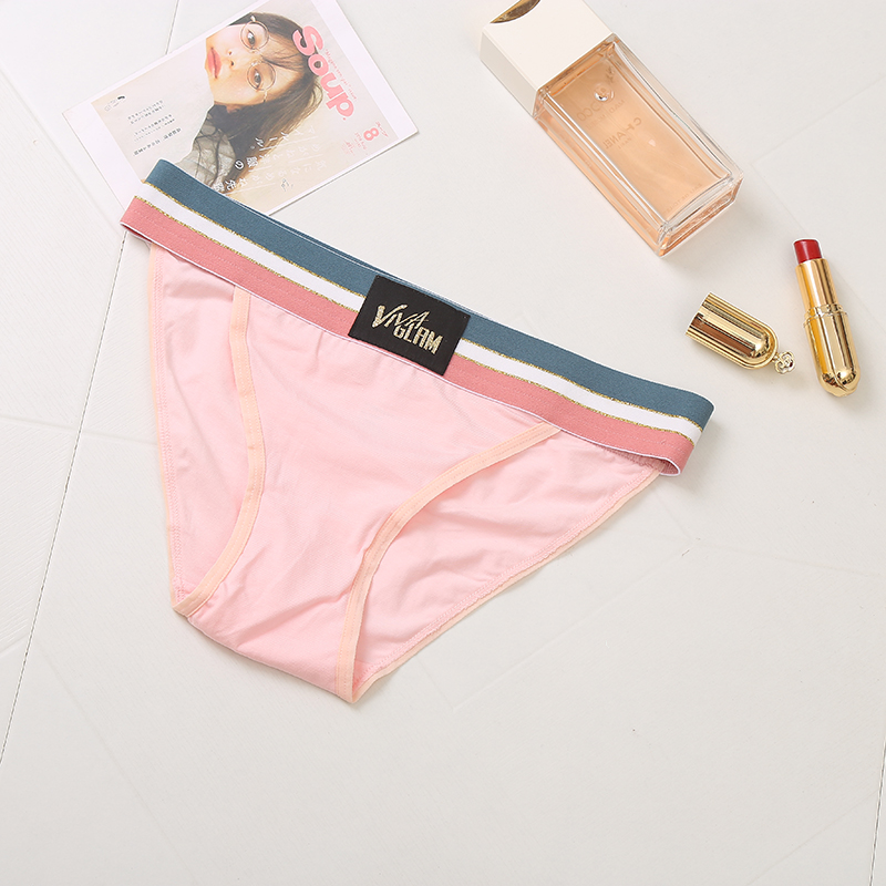 Cặp đôi đồ lót cotton ngọt ngào dễ thương màu kẹo bông giữa eo rộng vành rộng quần lót nam đồ lót nữ dễ thương