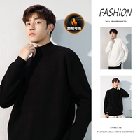 Демисезонный утепленный свитер, трикотажное нижнее белье, высокий воротник