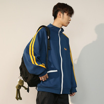 Gangfeng sports clothes men Korean version of Joker ins trendy loose casual spring coat Spring and Autumn style collar jacket