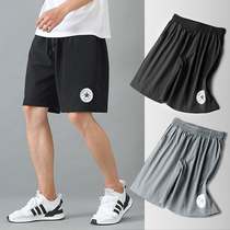 Sports shorts mens loose casual fitness quick-dry summer Thin Ice Silk five-point training Beach Womens tide card ins