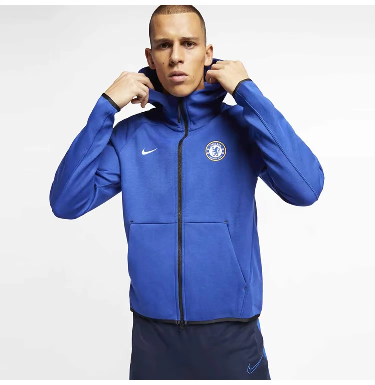 Zhaji Sports Nike Chelsea 2019 áo khoác bóng đá áo khoác nam dịch vụ xuất hiện AH5198-495 - Áo khoác thể thao / áo khoác