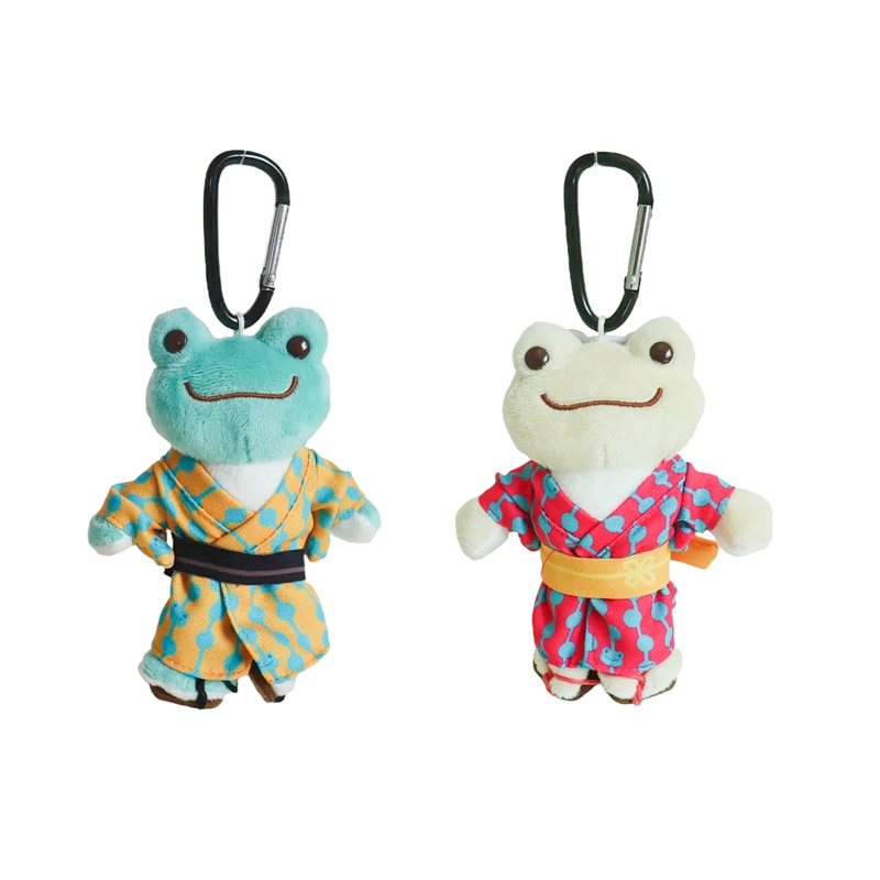 Japanese-Style New Creative Yukata Smiling Frog Festival Plush Toy Cute Bag Charm Keychain for Girls