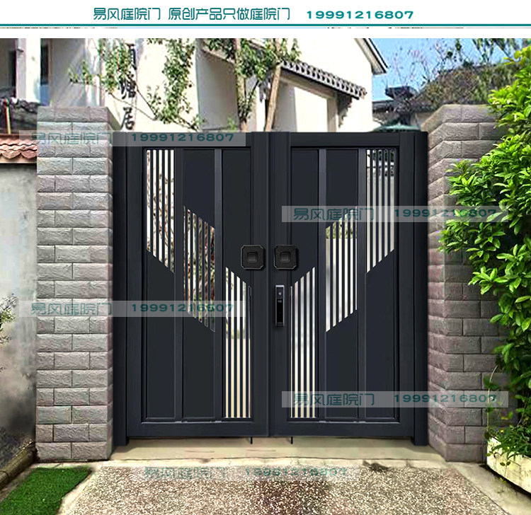 European-style wrought iron gate villa door outdoor aluminum art courtyard door entry door anti-theft door single and double doors customized