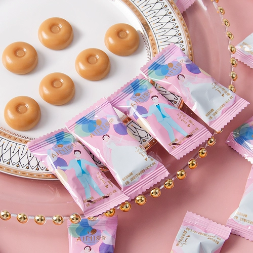 Золотая корона Кокосовое молоко Оригинальное твердый сахар 500G Свадьба Свадьба Свадебная конфеты Оптовая полнолуние банкет с кокосовыми конфетами