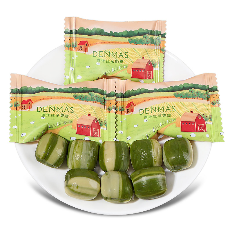 Denmas Matcha Milk Candy Bulk Wedding Candy High-Quality Gift Candy for Guests Special Candy Snacks