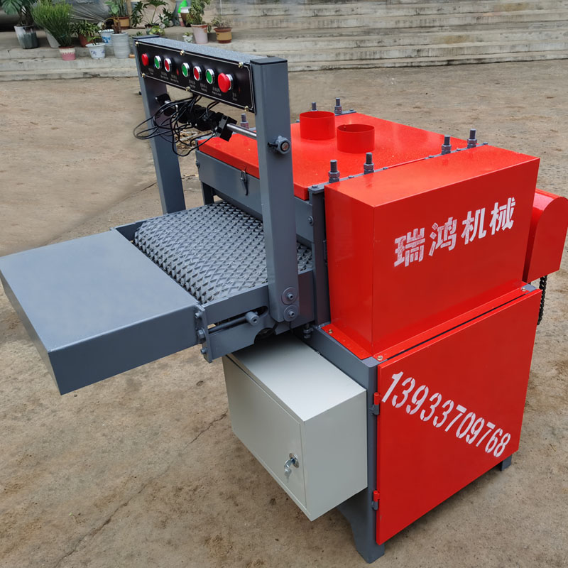 New type of waste wood trimming saw automatic crawler edge cutting machine Opening data Infrared edge cleaning data to edge machine