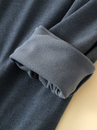 Rongde pajamas men's spring and autumn plus velvet brushed soft long-sleeved casual loose men's winter warm home clothes set