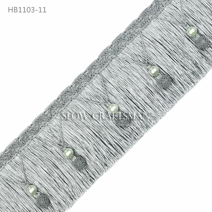 Кружевная кайма slow craftsman出口欧洲高端凌香系列 窗帘帘头毛边家具流苏花边