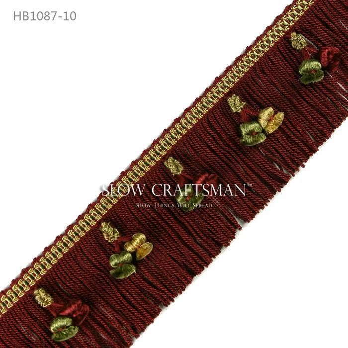 Кружевная кайма slow craftsman出口欧洲高端艾莉娜系列窗帘帘头家具绳编流苏花边