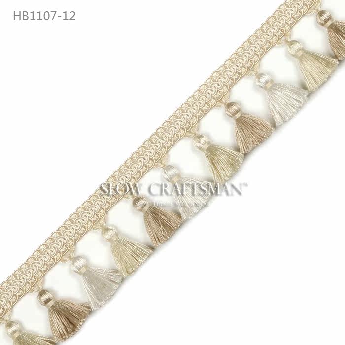 Кружевная кайма slow craftsman出口欧洲高端白山系列 窗帘窗幔抱枕家具流苏花边