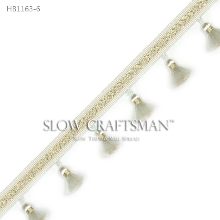 Кружевная кайма slow craftsman出口欧洲高端格伦系列 窗帘窗幔抱枕流苏穗花边