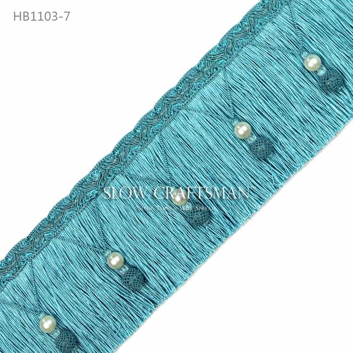 Кружевная кайма slow craftsman出口欧洲高端凌香系列 窗帘帘头毛边家具流苏花边