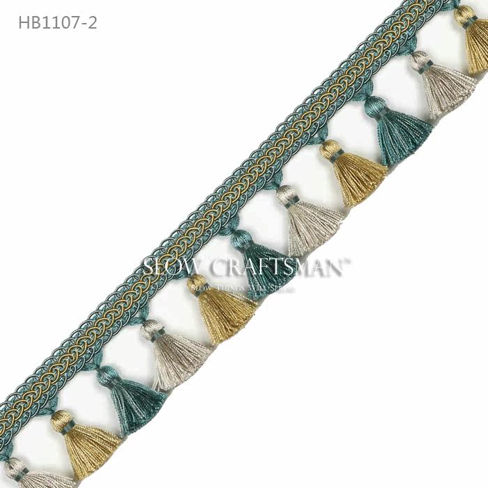 Кружевная кайма slow craftsman出口欧洲高端白山系列 窗帘窗幔抱枕家具流苏花边