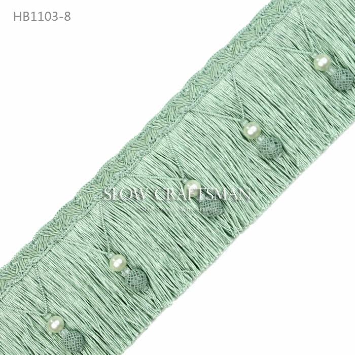 Кружевная кайма slow craftsman出口欧洲高端凌香系列 窗帘帘头毛边家具流苏花边