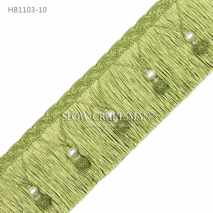Кружевная кайма slow craftsman出口欧洲高端凌香系列 窗帘帘头毛边家具流苏花边