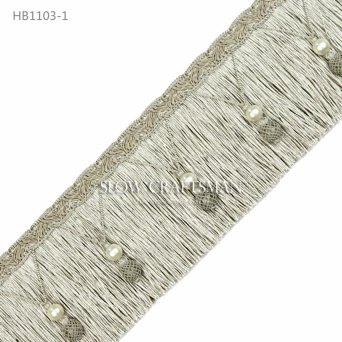 Кружевная кайма slow craftsman出口欧洲高端凌香系列 窗帘帘头毛边家具流苏花边