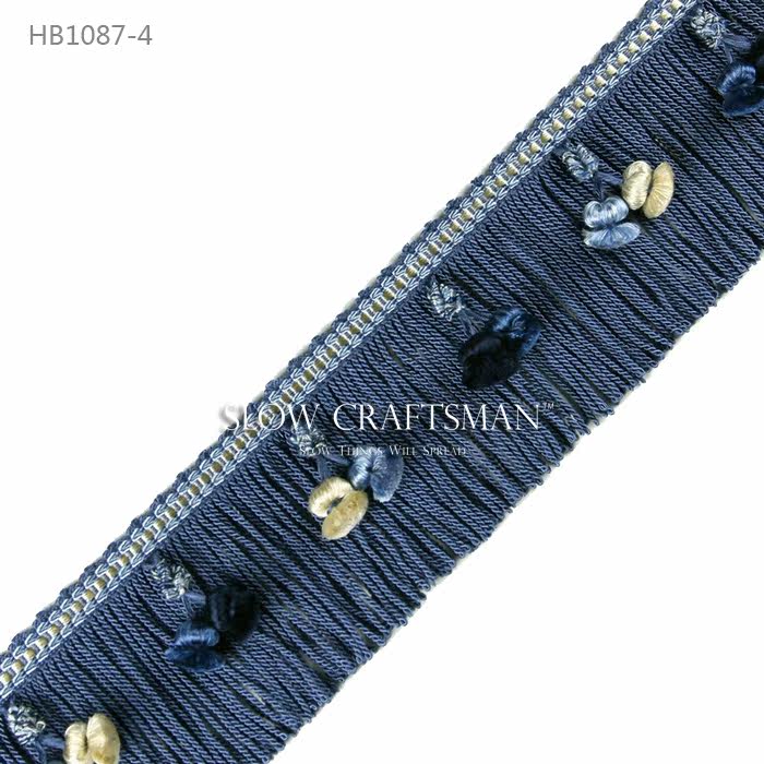Кружевная кайма slow craftsman出口欧洲高端艾莉娜系列窗帘帘头家具绳编流苏花边