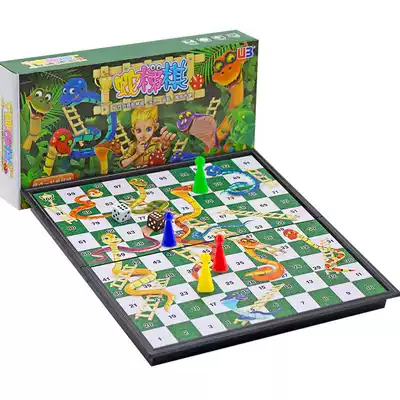 UB enlightenment Snake chess Snake ladder chess Serpentine table checkers Children's chess puzzle games Parent-child toys Magnetic large