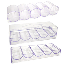  Chip box Plastic transparent crystal acrylic box Texas Holdem storage box Game gold coin recycling card holder